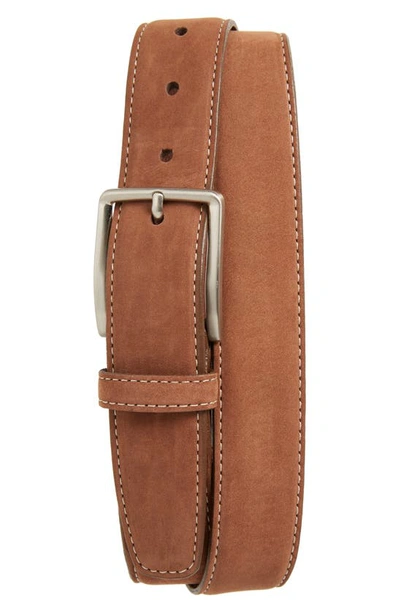 Shop Torino Nubuck Leather Belt In Whiskey