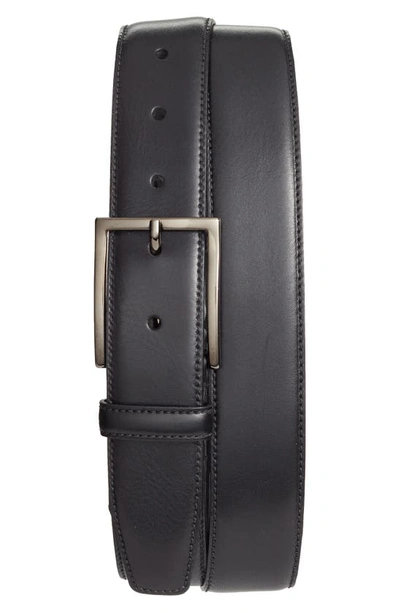 Shop Nordstrom Men's Shop Nordstrom Marco Burnished Leather Belt In Black