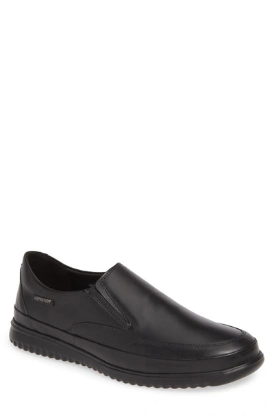 Shop Mephisto Twain Slip-on Sneaker In Black Leather