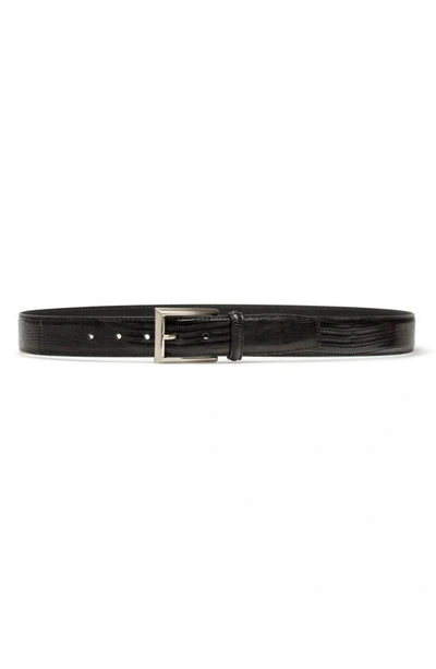 Shop Magnanni Tejus Leather Belt In Black