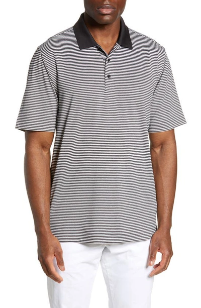 Shop Cutter & Buck Forge Drytec Stripe Performance Polo In Black