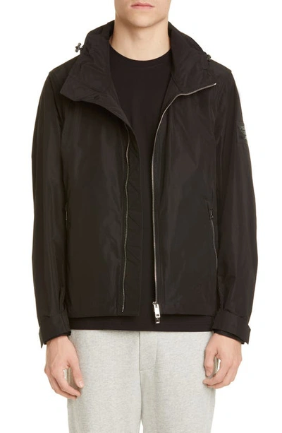 Shop Burberry Hargrave Hooded Jacket In Black
