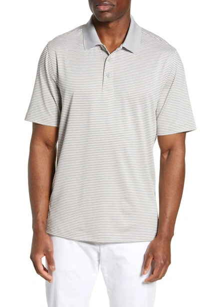 Shop Cutter & Buck Forge Drytec Stripe Performance Polo In Polished