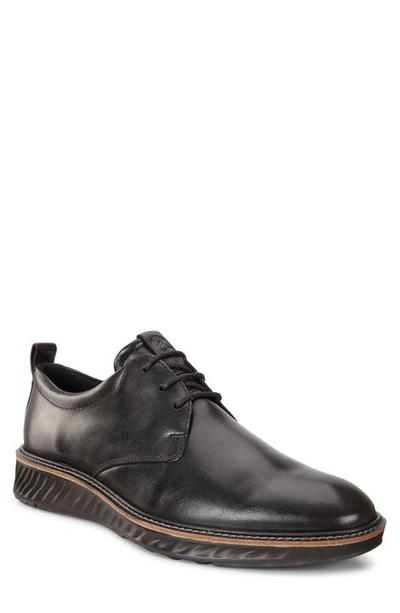 Shop Ecco St.1 Hybrid Plain Toe Derby In Black Leather