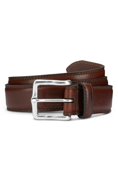 Shop Allen Edmonds Wide Street Leather Belt In Brown