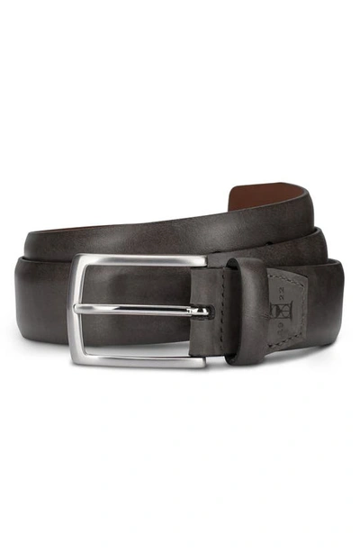 Shop Allen Edmonds Glass Avenue Leather Belt In Carbon