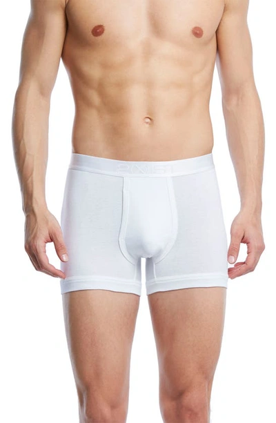 Shop 2(x)ist Pima Cotton Boxer Briefs In White/ White/ White