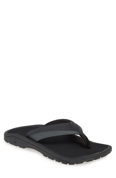 Shop Olukai Wehi 'ohana Koa Flip Flop In Lava Rock