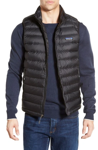 Shop Patagonia Windproof & Water Resistant 800 Fill Power Down Quilted Vest In Black
