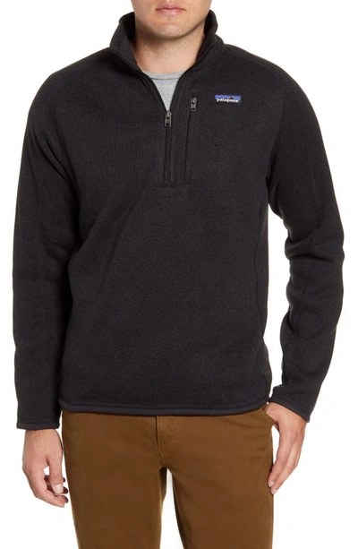 Shop Patagonia Better Sweater® Quarter Zip Pullover In Black