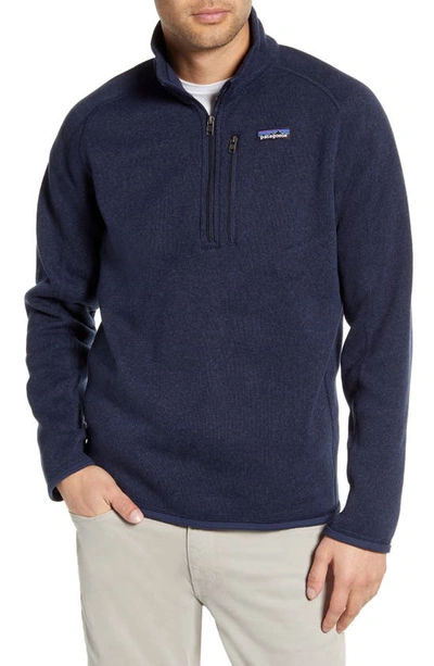 Shop Patagonia Better Sweater® Quarter Zip Pullover In New Navy
