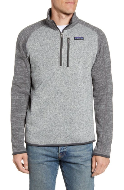 Shop Patagonia Better Sweater® Quarter Zip Pullover In Nickel/ Forge Grey