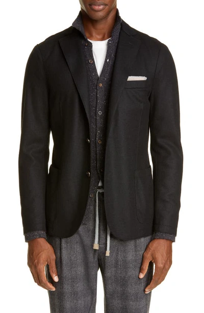 Shop Eleventy Slim Fit Wool Blend Sport Coat In Black