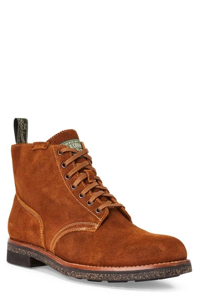 Shop Polo Ralph Lauren Rl Army Boot In Polo Snuff Suede
