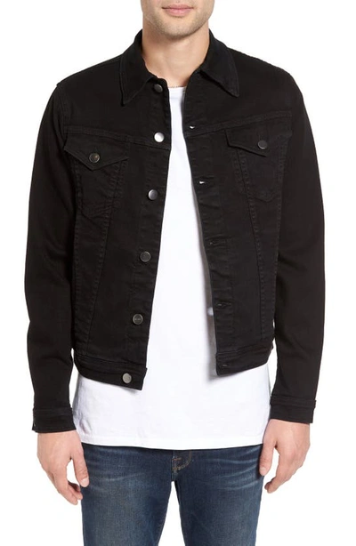 Frame Slim-fit Denim Jacket In Coal