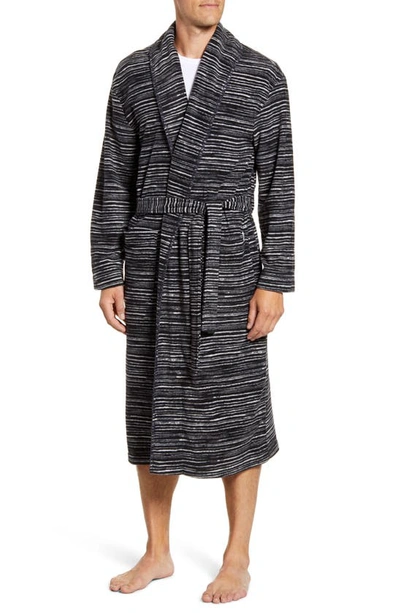 Shop Majestic Cascade Polar Robe In Charcoal