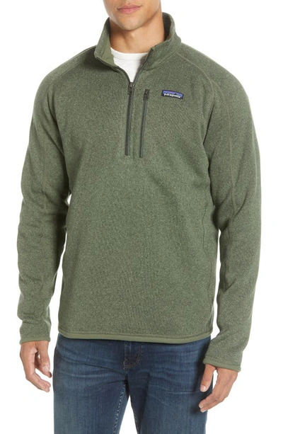 Shop Patagonia Better Sweater® Quarter Zip Pullover In Industrial Green
