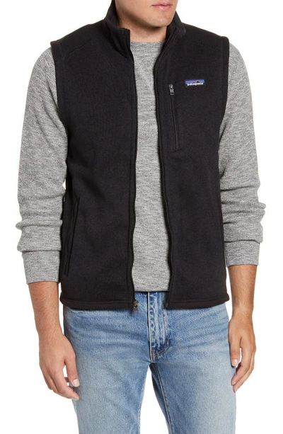 Shop Patagonia Better Sweater(r) Zip Vest In Black