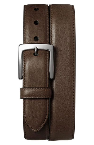 Shop Shinola Bedrock Leather Belt In Dark Brown