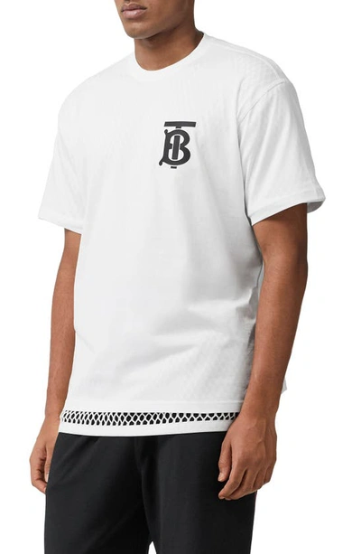 Shop Burberry Emerson Logo Crewneck T-shirt In White