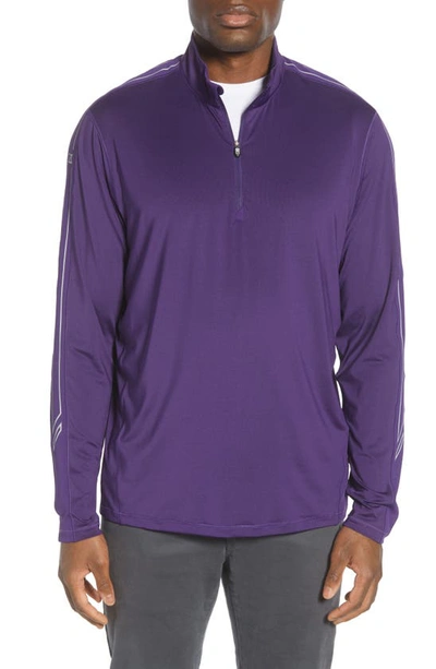 Shop Cutter & Buck Pennant Classic Fit Half Zip Pullover In College Purple