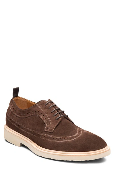 Shop Gordon Rush Arlo Wingtip In Dark Brown Leather