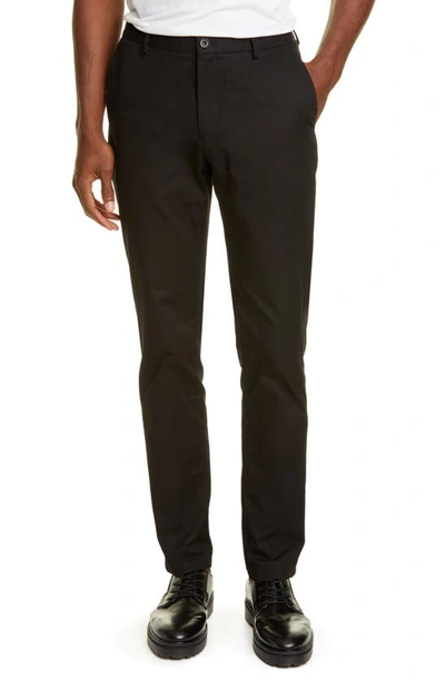 Shop Burberry Shibden Chinos In Black