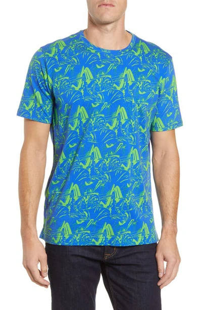 Shop Robert Graham Aerobatics Pocket T-shirt In Blue
