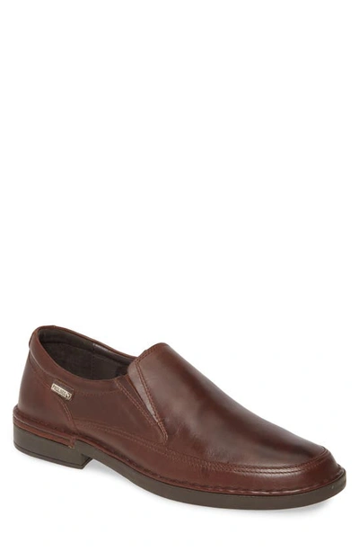 Shop Pikolinos Bermeo Slip-on Shoe In Olmo Brown Leather