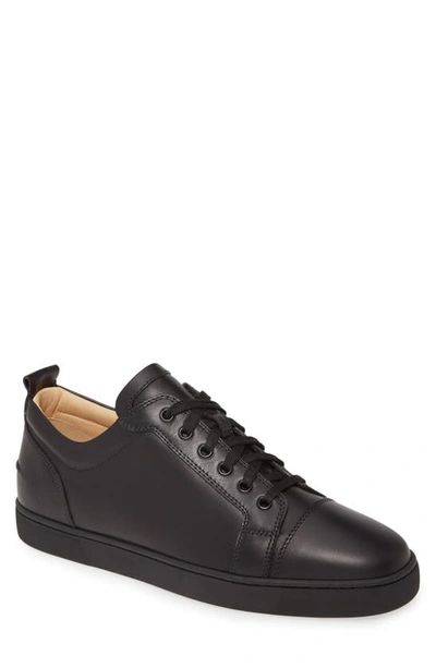 Shop Christian Louboutin Louis Junior Low Top Sneaker In Black/ Black