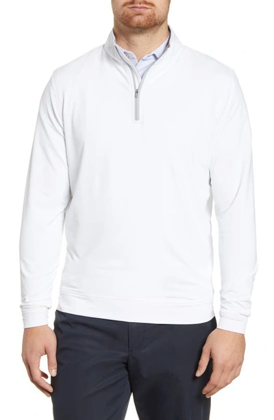 Shop Peter Millar Perth Performance Quarter Zip Sweatshirt In White