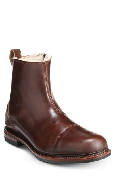 Shop Allen Edmonds Himalaya Zip Boot In Brown