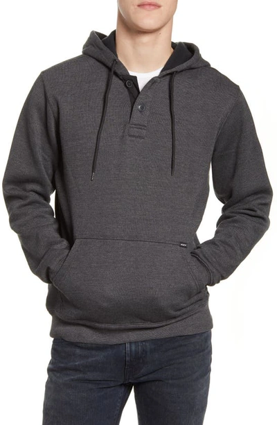 Shop Rvca Vista Hooded Fleece Sweatshirt In  Black