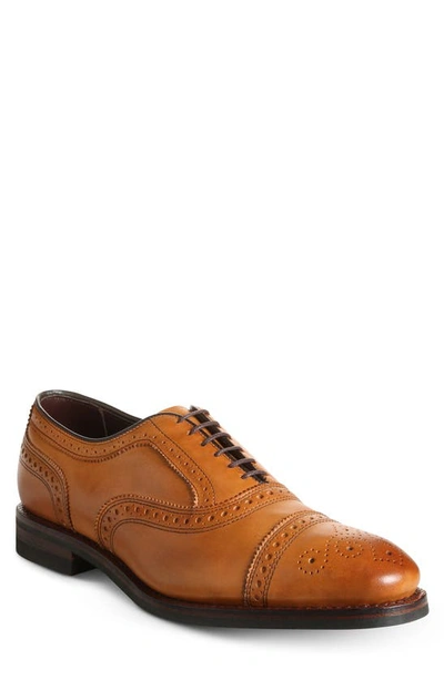 Shop Allen Edmonds Strand Weatherproof Medallion Toe Oxford In Walnut