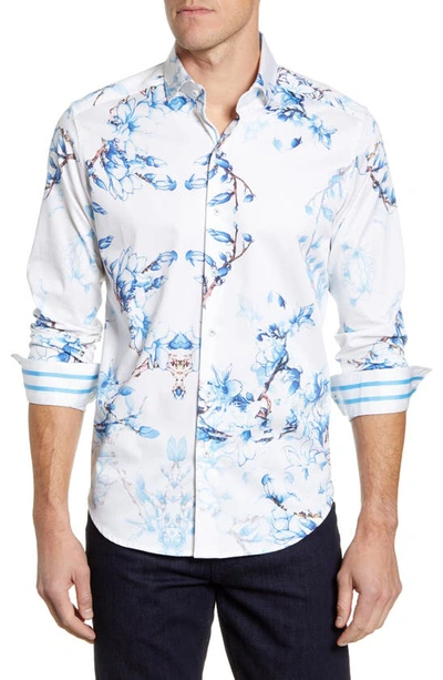 Shop Robert Graham Aiden Classic Fit Button-up Sport Shirt In Blue