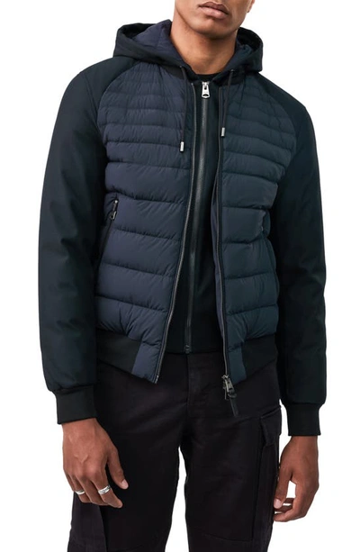 Shop Mackage Eryk Down Jacket With Removable Hooded Bib In Navy