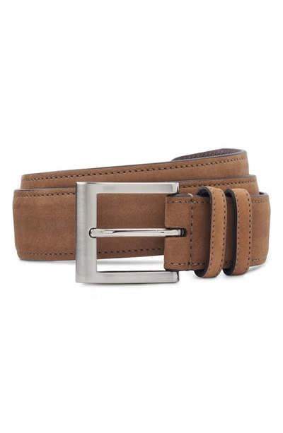 Shop Allen Edmonds Wide Leather Belt In Tan