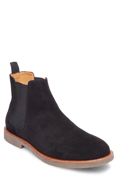 Shop Steve Madden Highline Chelsea Boot In Black Suede