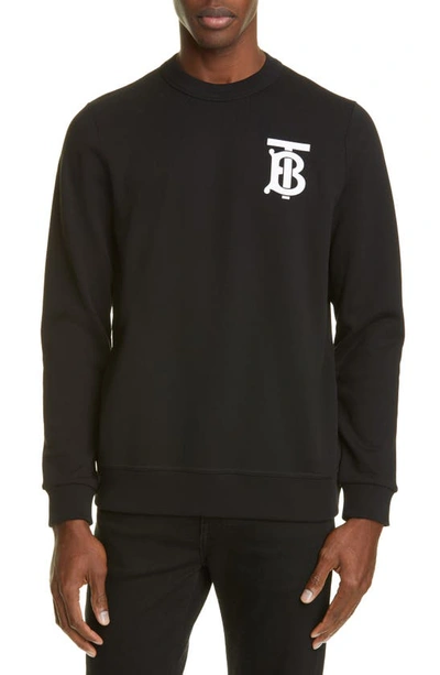 Shop Burberry Dryden Tb Monogram Sweatshirt In Black