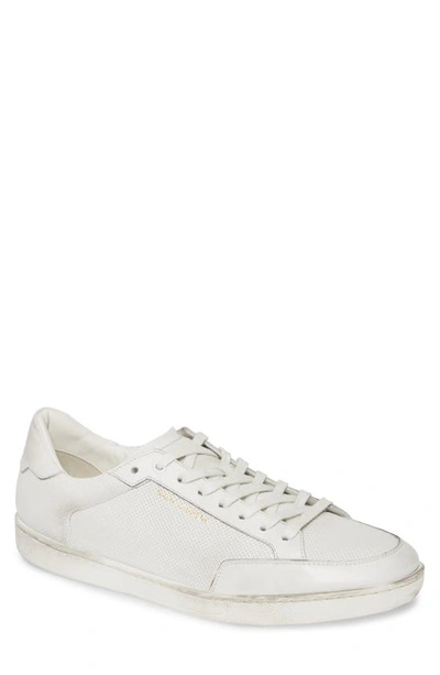 Shop Saint Laurent Low Top Sneaker In Optic White