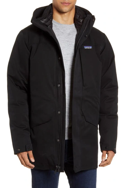 Shop Patagonia Tres 3-in-1 Water Repellent 700 Fill Power Down Parka In Black