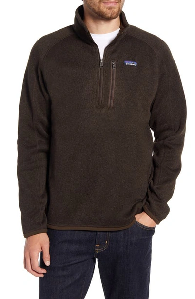 Shop Patagonia Better Sweater(r) Quarter Zip Pullover In Logwood Brown
