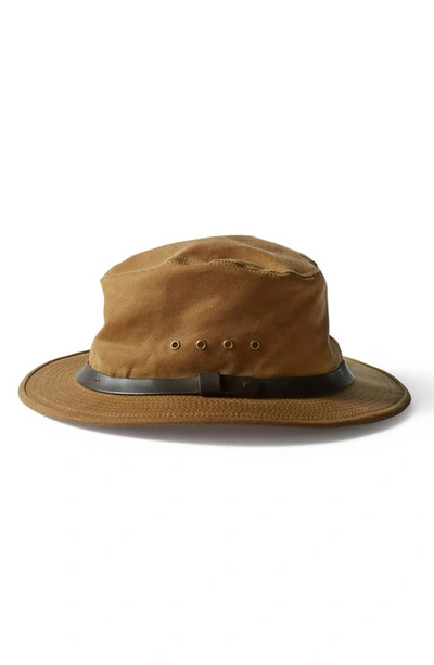 Shop Filson Tin Packer Hat In Dark Tan
