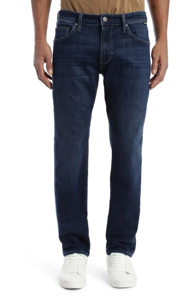 Shop Mavi Jeans Marcus Slim Straight Leg Jeans In Dark Blue Supermove