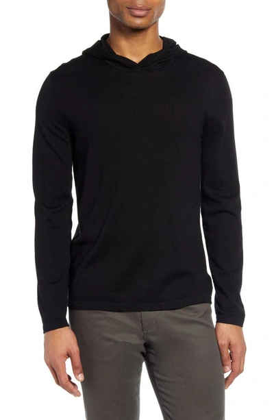 Shop Vince Wool & Cashmere Pullover Hoodie In Black