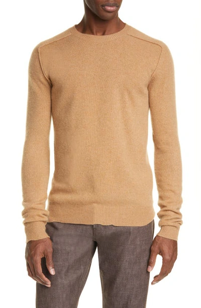 Shop Bottega Veneta Core Cashmere Pullover Sweater In Camel