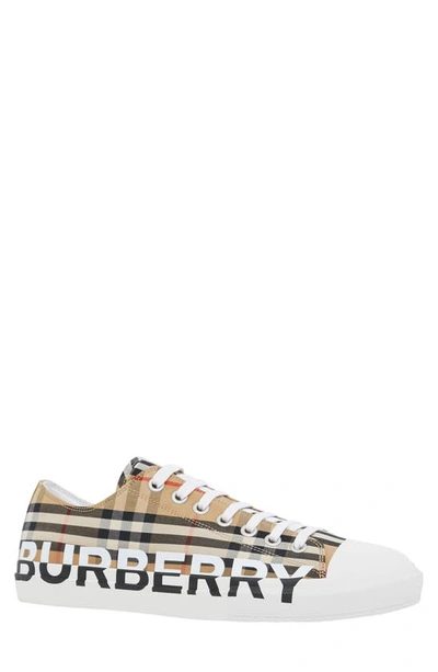 Shop Burberry Larkhall Sneaker In Archive Beige