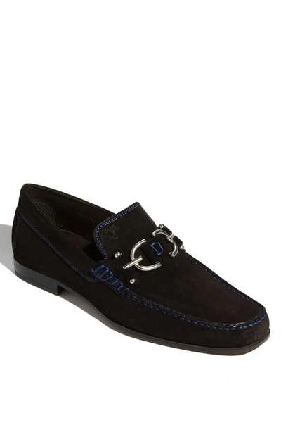 Shop Donald Pliner Dacio Ii Loafer In Black Suede