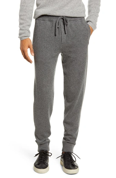 Shop Vince Cashmere & Wool Sweatpants In Heather Medium Grey