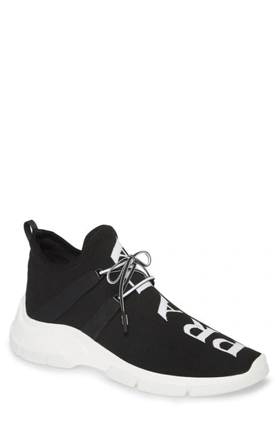 Prada High Top Knit Sneaker In Black | ModeSens